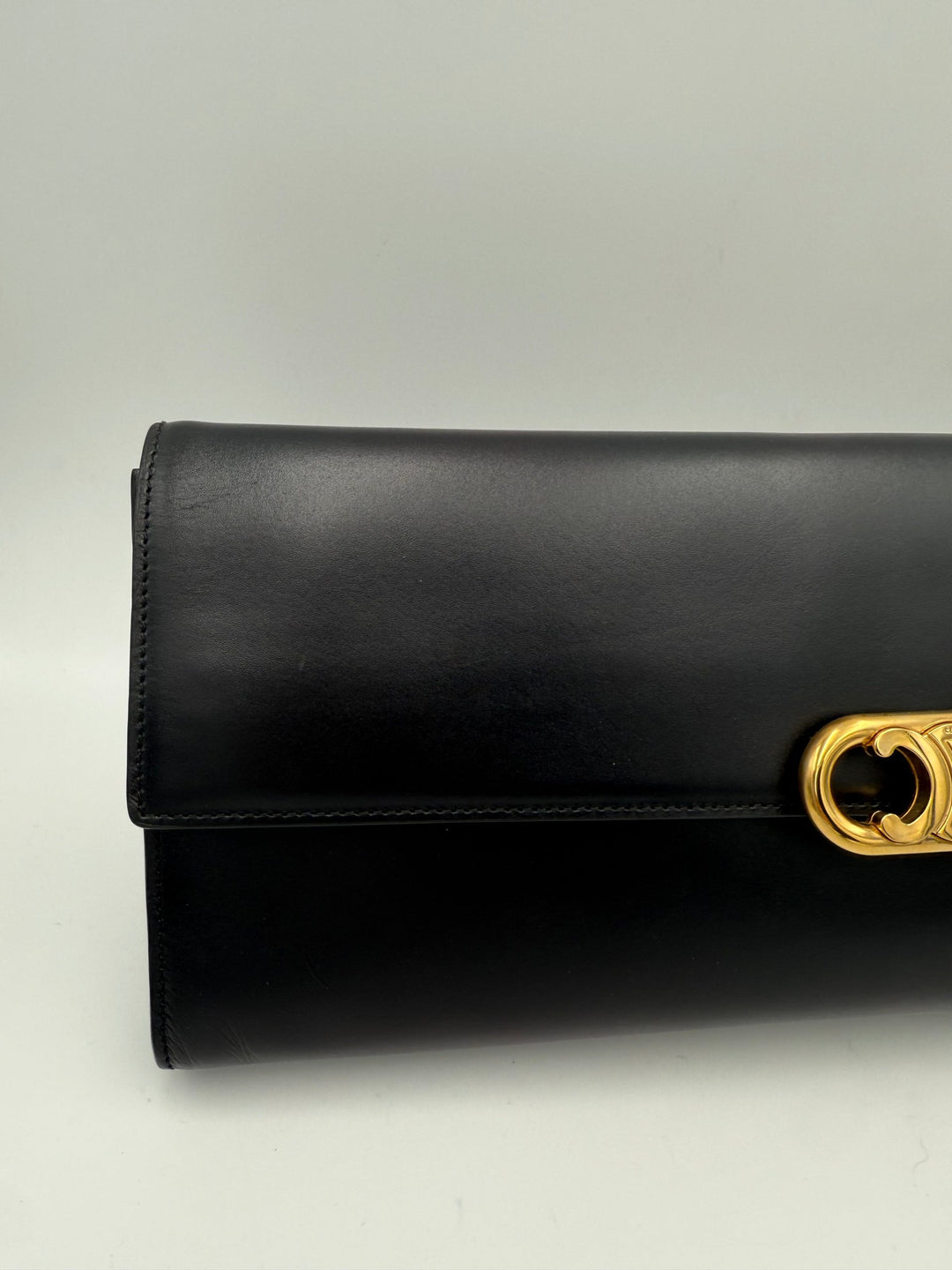 CELINE TRIOMPHE Black Clutch Celine