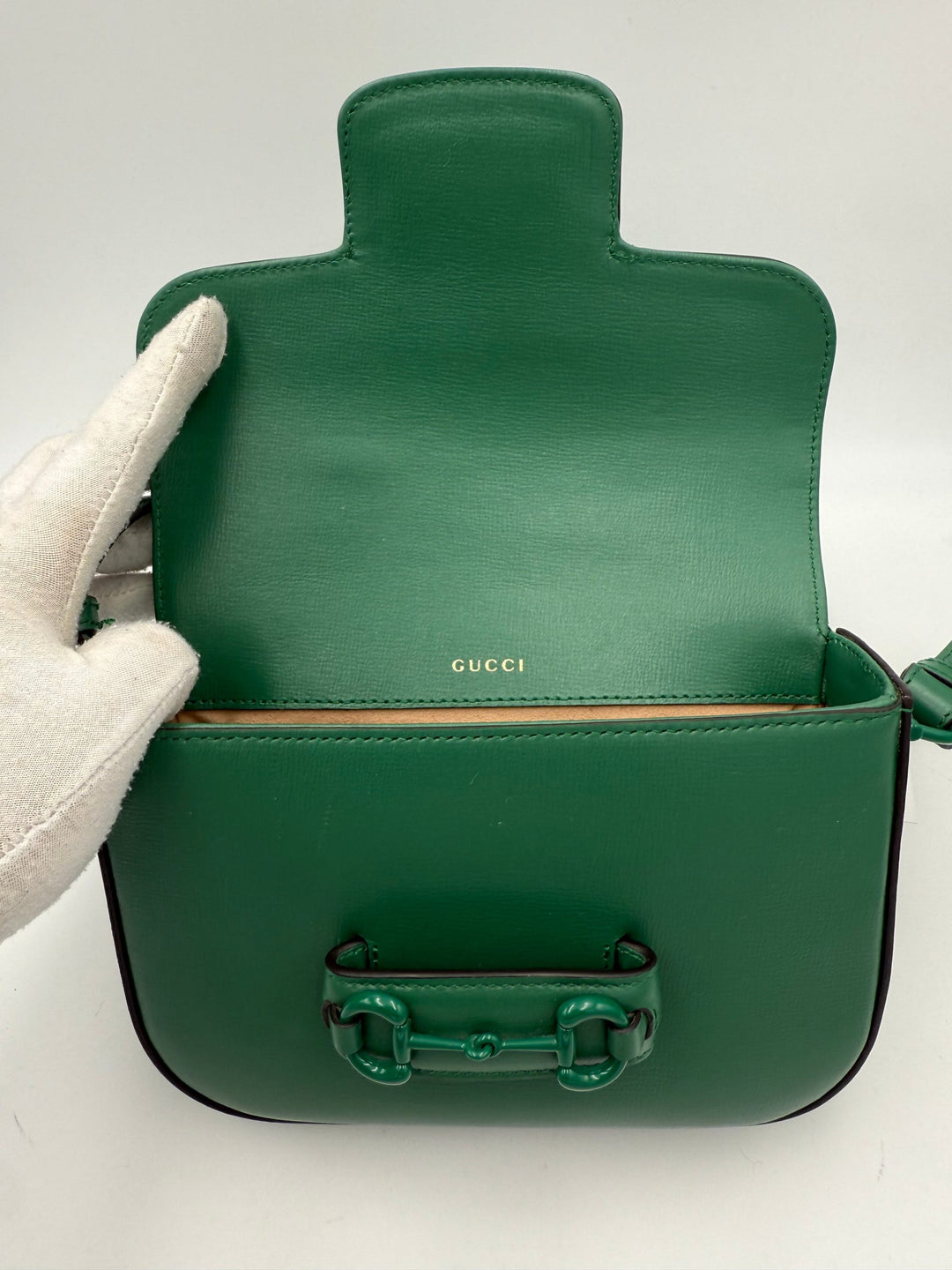 GUCCI HORSEBIT 1955 Emerald Handbag Gucci