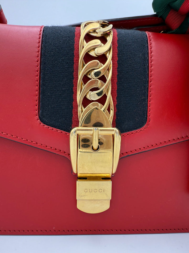 GUCCI SYLVIE Red Handbag Gucci