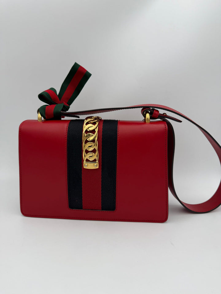 GUCCI SYLVIE Red Handbag Gucci