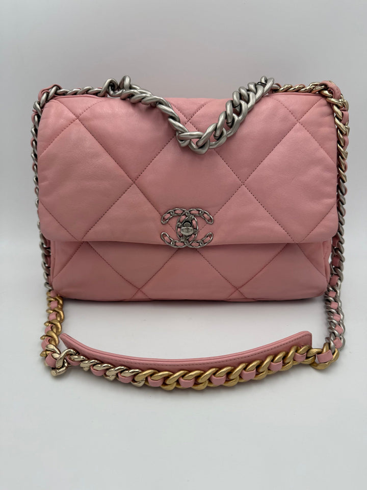 CHANEL 19 Medium Pink Handbag Chanel