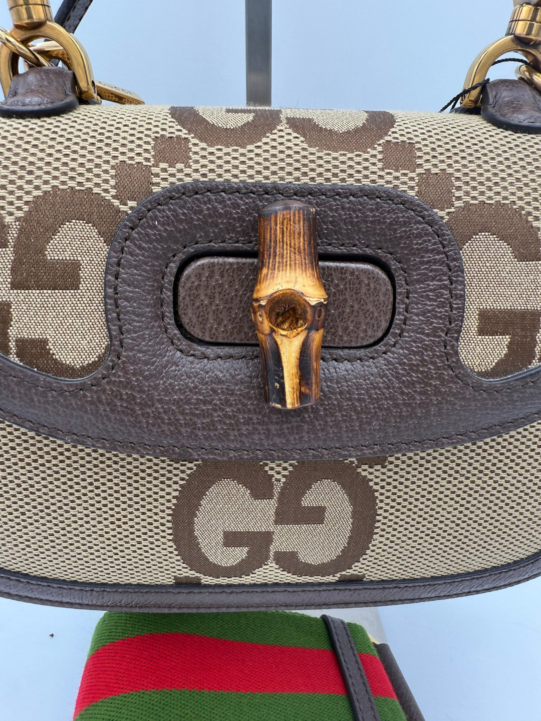GUCCI BAMBOO 1947 GG Canvas Handbag Gucci