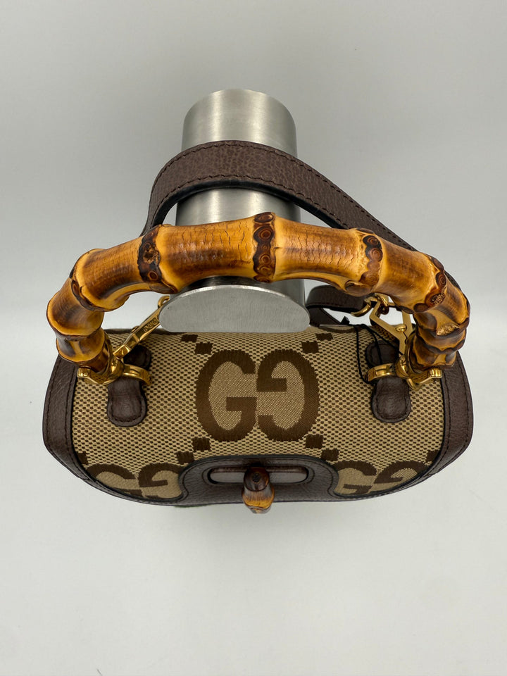GUCCI BAMBOO 1947 GG Canvas Handbag Gucci