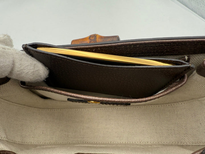 GUCCI BAMBOO 1947 GG Canvas Handbag Gucci