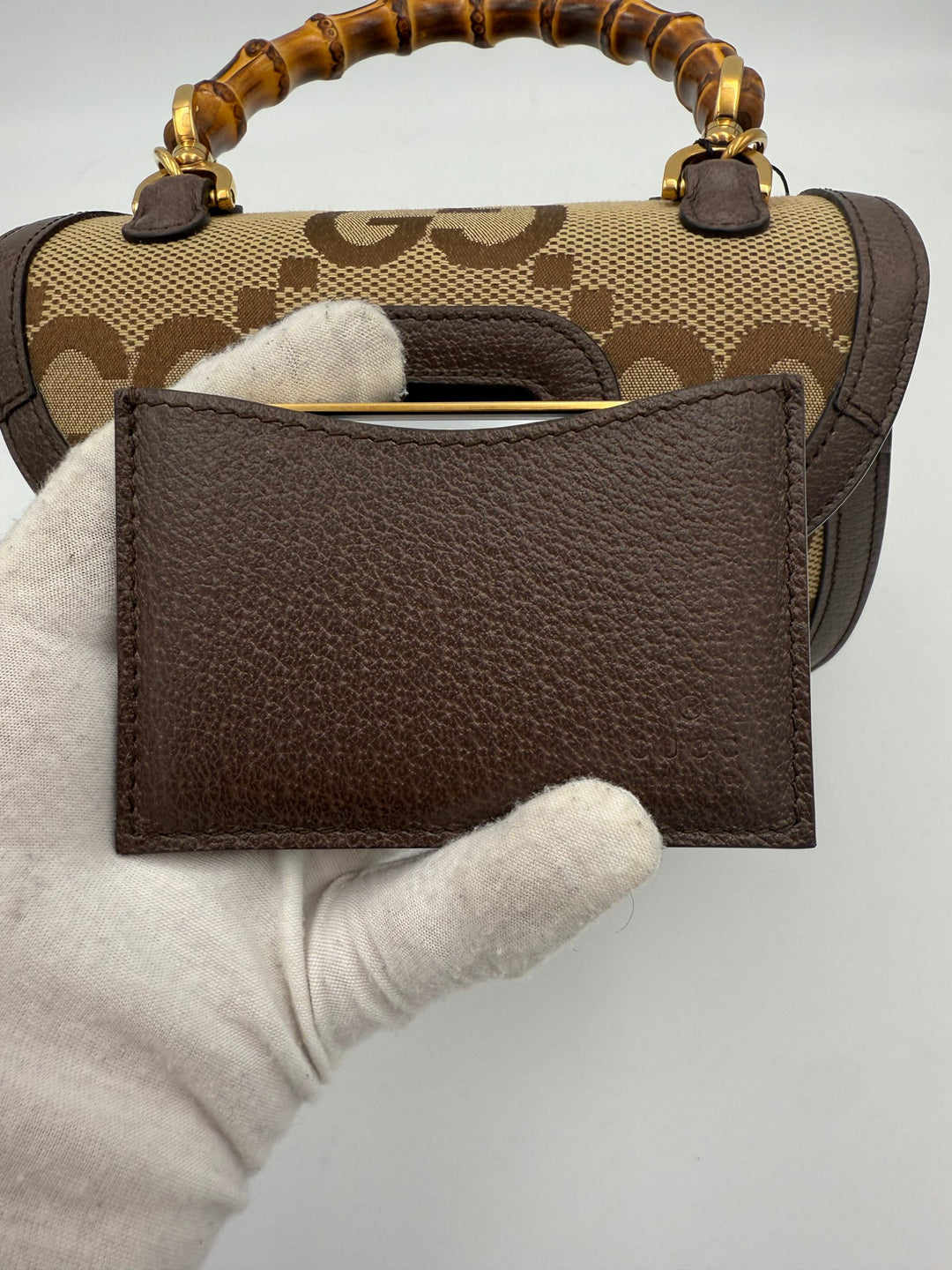 GUCCI BAMBOO 1947 GG Canvas Handbag Gucci