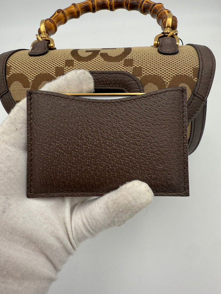 GUCCI BAMBOO 1947 GG Canvas Handbag Gucci