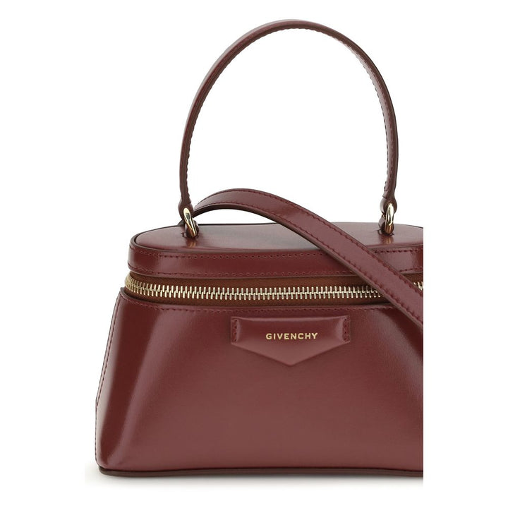 Burgundy Calf Leather Bos Taurus Handbag Givenchy