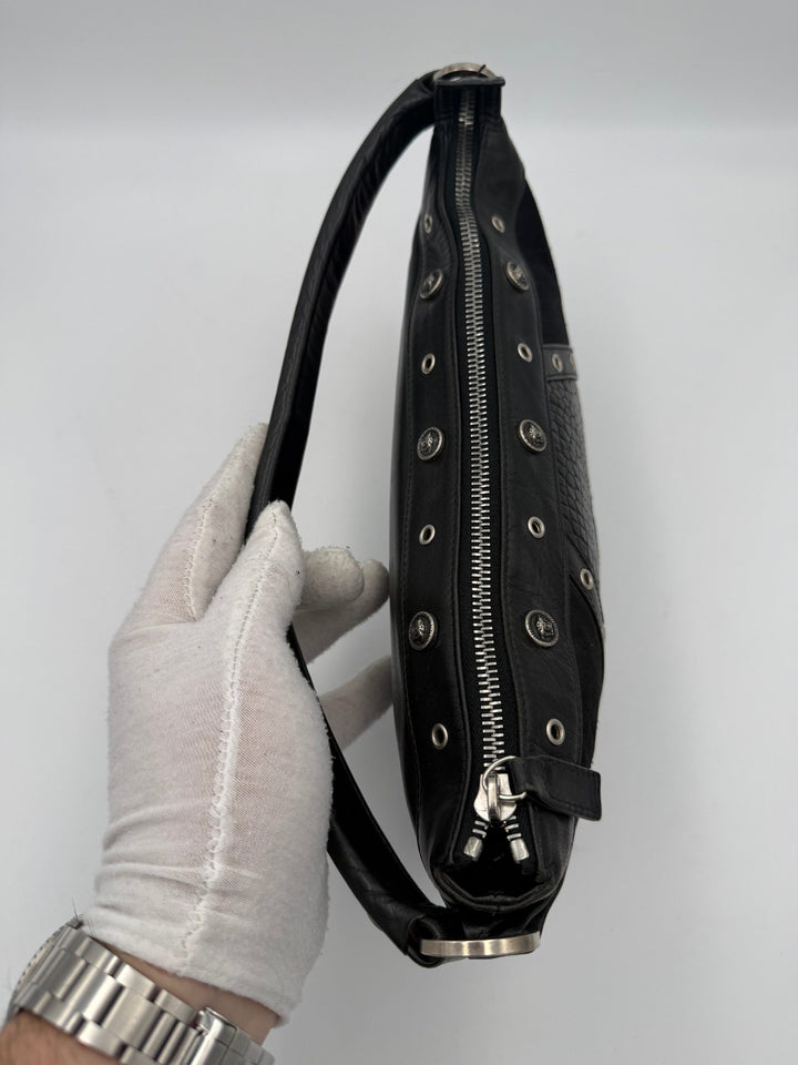 VERSACE Shoulder Bag in Studded Leather Versace