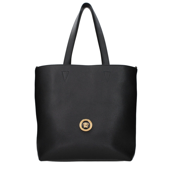 Black Leather Shoulder Bag Versace