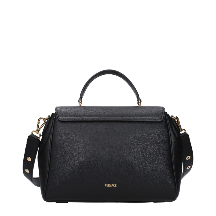 Black Leather Handbag Versace