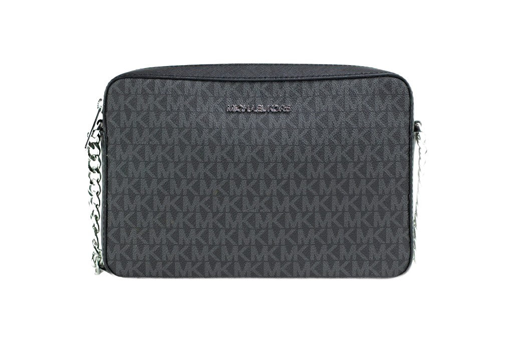 Michael Kors Jet Set Large East West Crossbody Black MK Signature Michael Kors