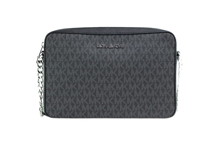 Michael Kors Jet Set Large East West Crossbody Black MK Signature Michael Kors
