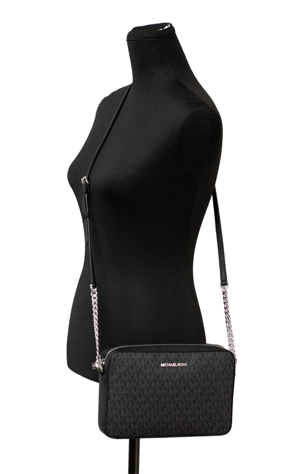 Michael Kors Jet Set Large East West Crossbody Black MK Signature Michael Kors
