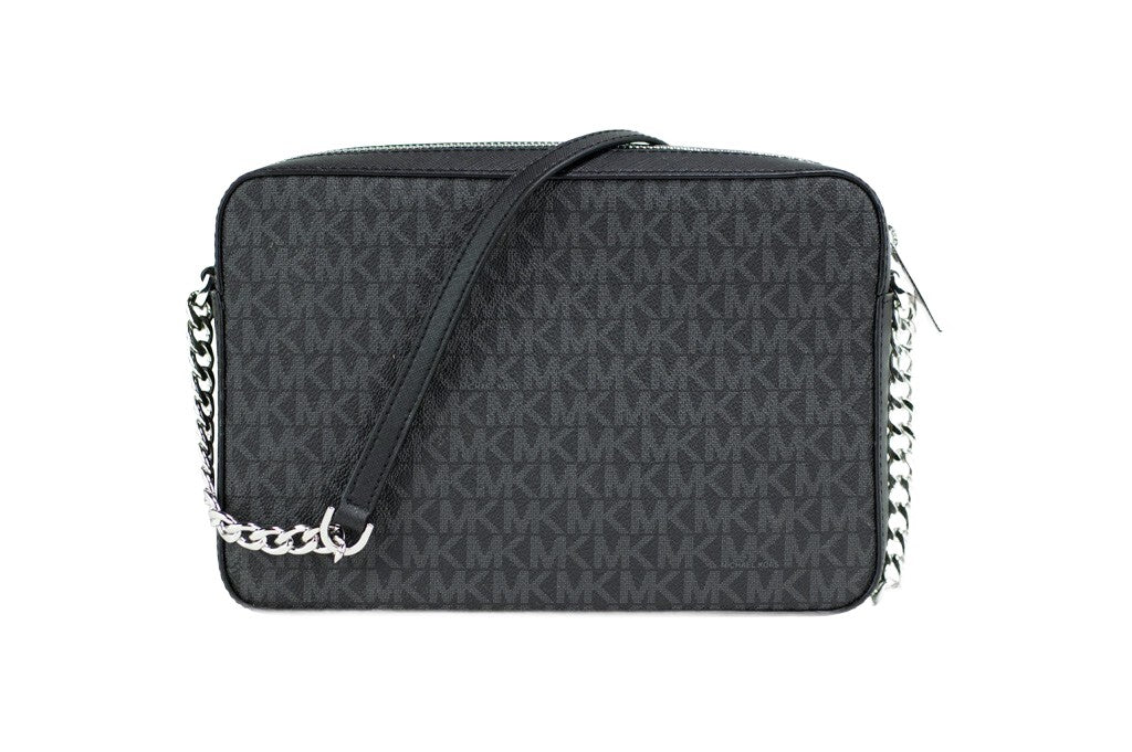 Michael Kors Jet Set Large East West Crossbody Black MK Signature Michael Kors