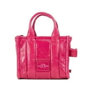 Marc Jacobs The Shiny Crinkle Micro Tote Magenta Leather Crossbody Bag Handbag Marc Jacobs