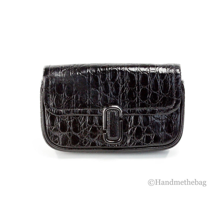 Marc Jacobs The Mini Shoulder Bag Black Embossed Leather Crossbody Bag Marc Jacobs