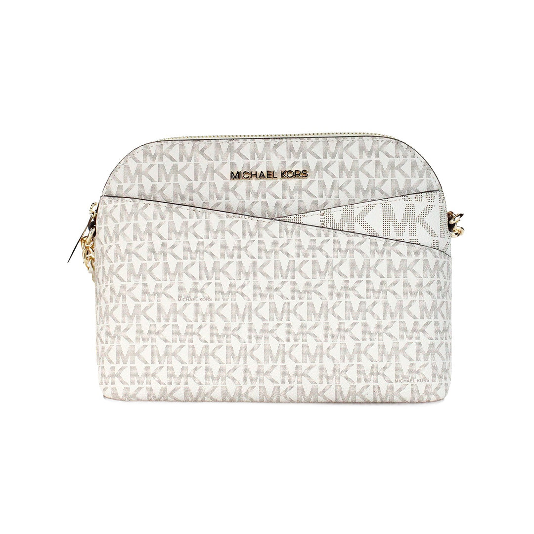 Michael Kors Women'S Back Slip Pocket Signature Canvas Crossbody Bag, Vanilla Michael Kors