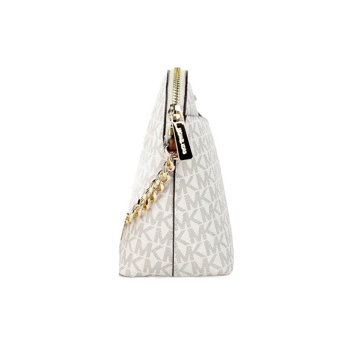 Michael Kors Women'S Back Slip Pocket Signature Canvas Crossbody Bag, Vanilla Michael Kors