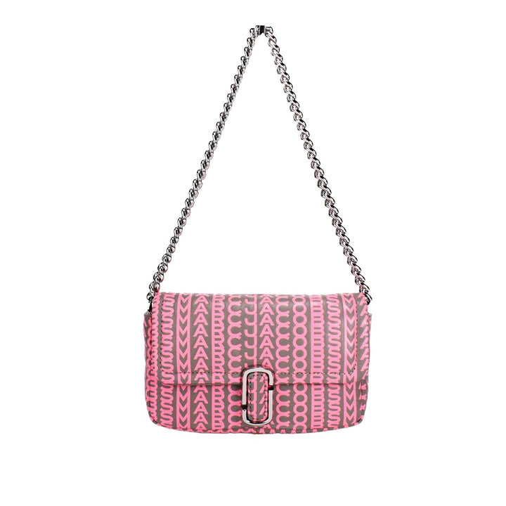 Marc Jacobs Neon Pink The Monogram Leather J Marc Mini Shoulder Bag Crossbody Marc Jacobs