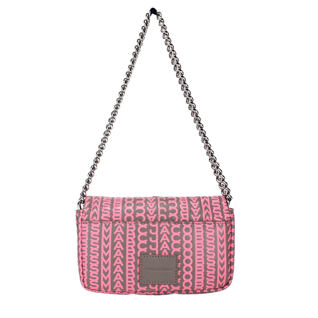 Marc Jacobs Neon Pink The Monogram Leather J Marc Mini Shoulder Bag Crossbody Marc Jacobs