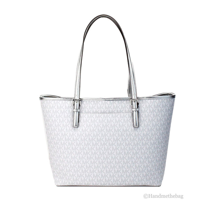 Michael Kors Jet Set Travel Girls Medium Signature Carryall Tote White MK Michael Kors