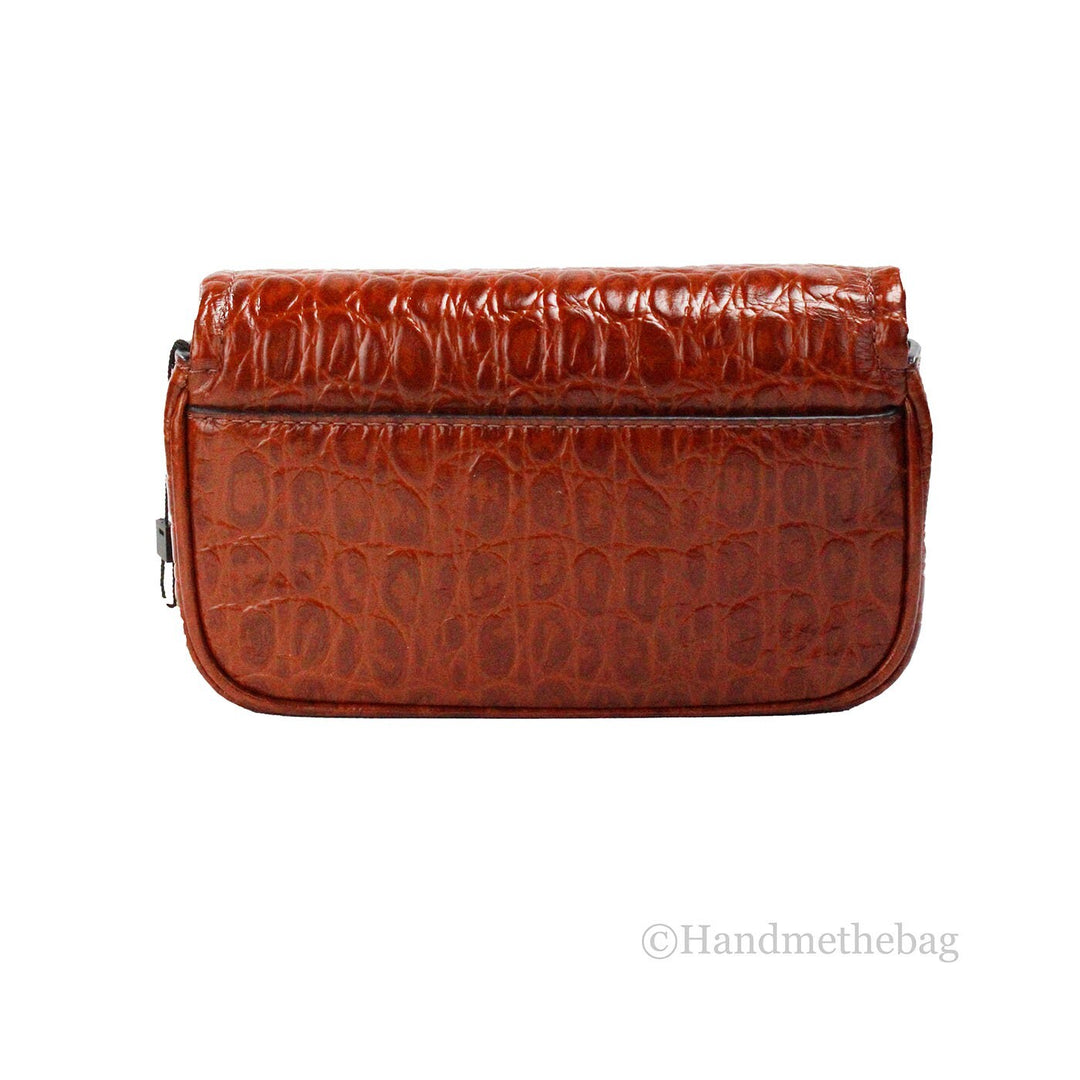 Marc Jacobs The Mini Shoulder Bag Spice Brown Embossed Leather Crossbody Bag Marc Jacobs