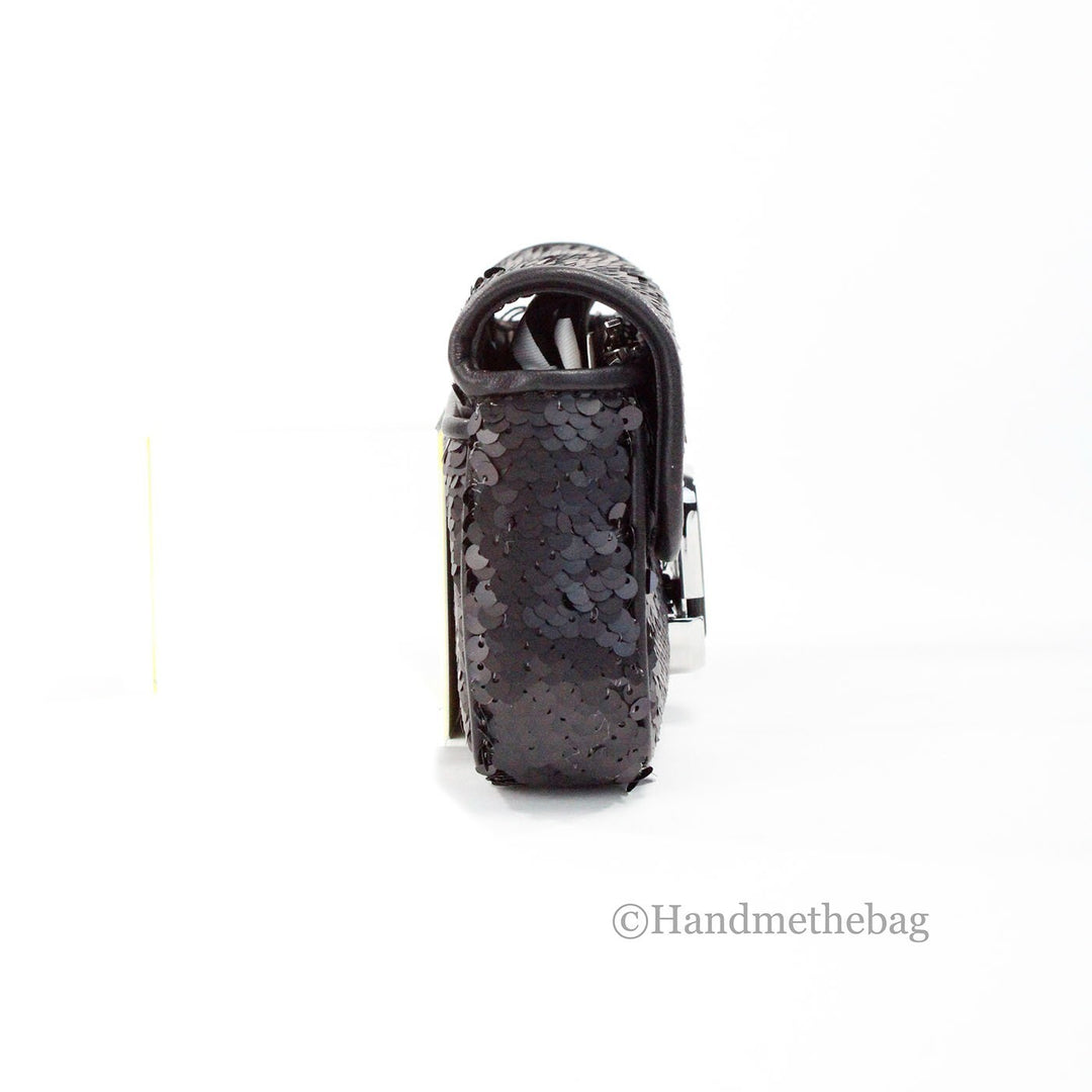 Marc Jacobs The Mini J Marc Shoulder Bag Black Sequined Crossbody Bag Marc Jacobs