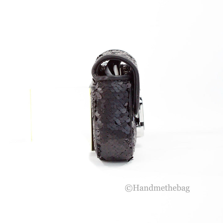 Marc Jacobs The Mini J Marc Shoulder Bag Black Sequined Crossbody Bag Marc Jacobs