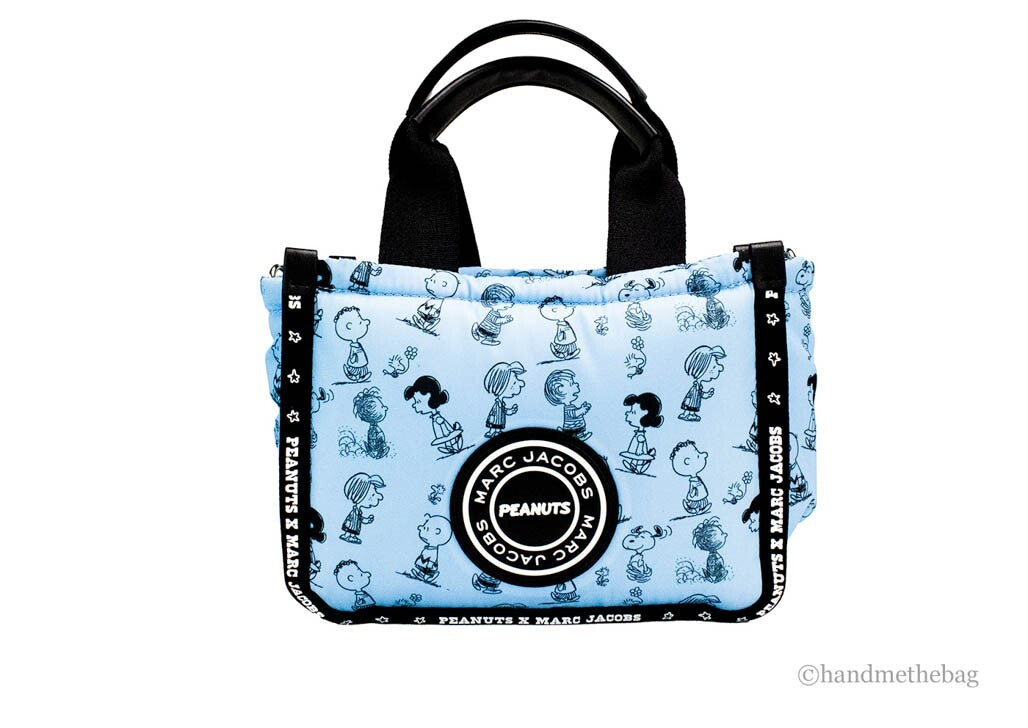 Marc Jacobs X Peanuts Air Blue Mini Puffy Nylon Tote Crossbody Bag Handbag Purse Marc Jacobs