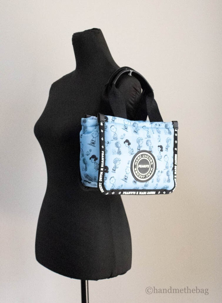 Marc Jacobs X Peanuts Air Blue Mini Puffy Nylon Tote Crossbody Bag Handbag Purse Marc Jacobs