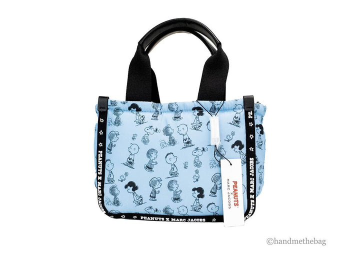 Marc Jacobs X Peanuts Air Blue Mini Puffy Nylon Tote Crossbody Bag Handbag Purse Marc Jacobs