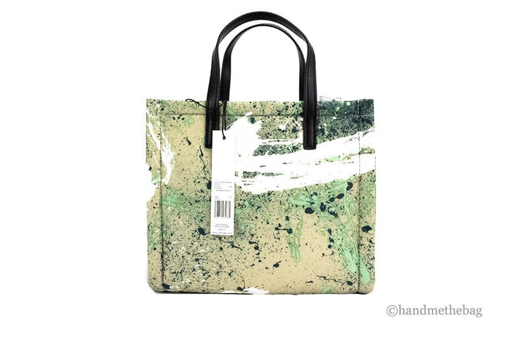 Marc Jacobs Mini Green Multi Splatter Paint Print Nylon Crossbody Tote Handbag Marc Jacobs