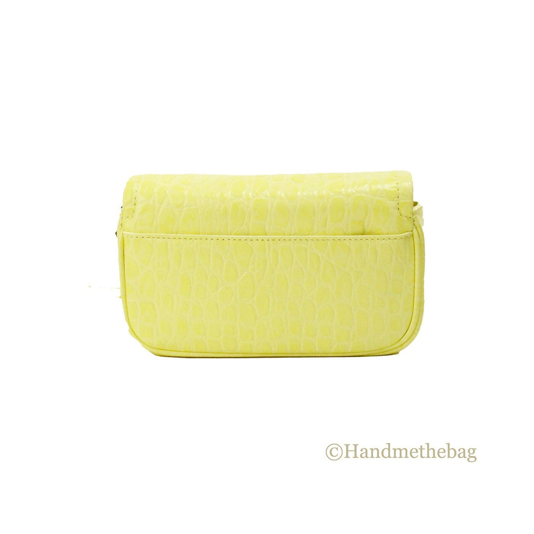 Marc Jacobs The Mini Shoulder Bag Yellow Embossed Leather Crossbody Bag Marc Jacobs