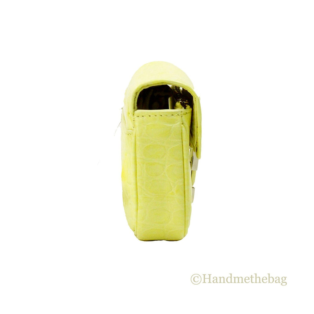 Marc Jacobs The Mini Shoulder Bag Yellow Embossed Leather Crossbody Bag Marc Jacobs