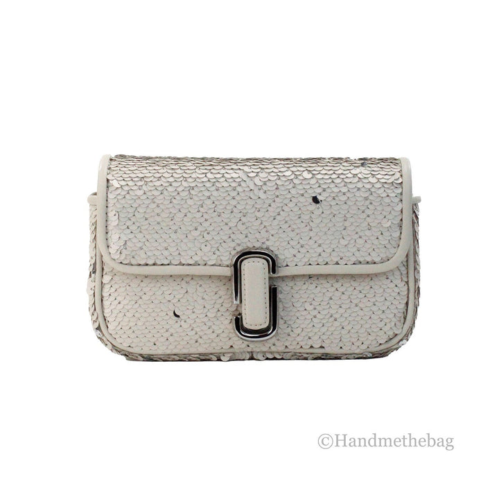 Marc Jacobs The Mini J Marc Shoulder Bag Cream Sequined Crossbody Bag Marc Jacobs