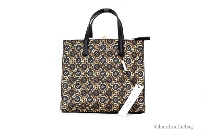 Marc Jacobs Mini Grind Signet Printed Leather Crossbody Tote Handbag Purse Marc Jacobs