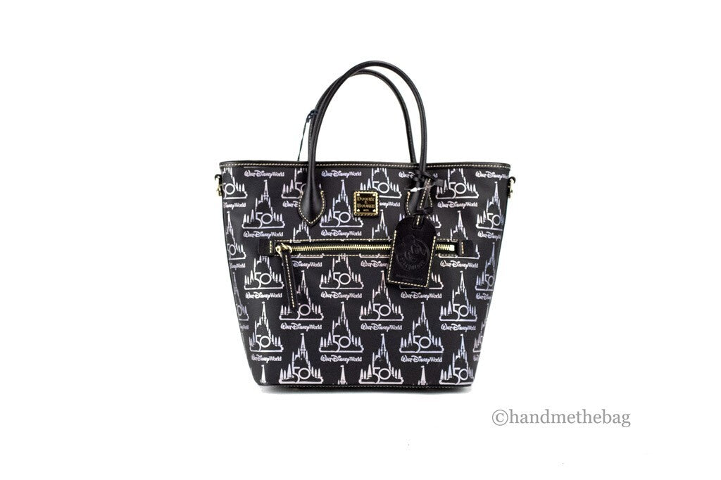 Dooney & Bourke Black Walt Disney World 50th Anniversary Leather Tote Bag Dooney & Bourke