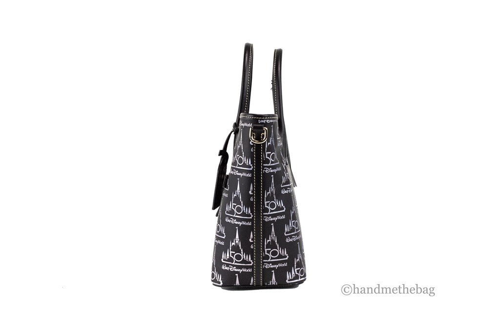 Dooney & Bourke Black Walt Disney World 50th Anniversary Leather Tote Bag Dooney & Bourke