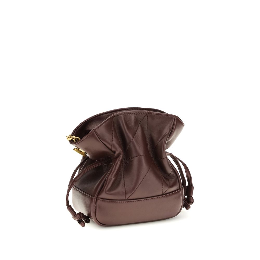 Bordeaux Lamb Ovis Aries Aries Clutch Bag Saint Laurent