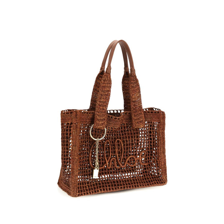 Brown Raffia Shoulder Bag Chloé