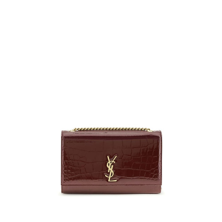 Bordeaux Calf Leather Bos Taurus Shoulder Bag Saint Laurent