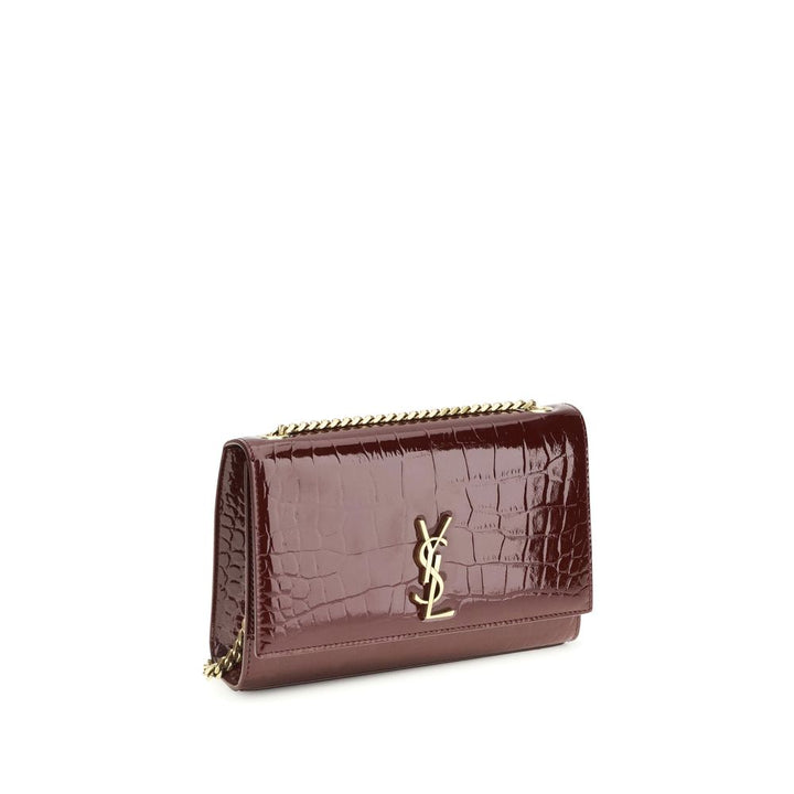 Bordeaux Calf Leather Bos Taurus Shoulder Bag Saint Laurent