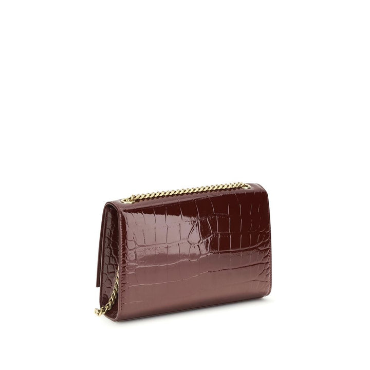 Bordeaux Calf Leather Bos Taurus Shoulder Bag Saint Laurent