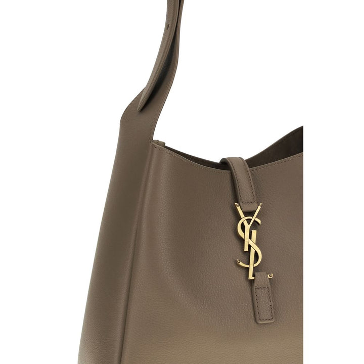 Gray Calf Leather Bos Taurus Shoulder Bag Saint Laurent