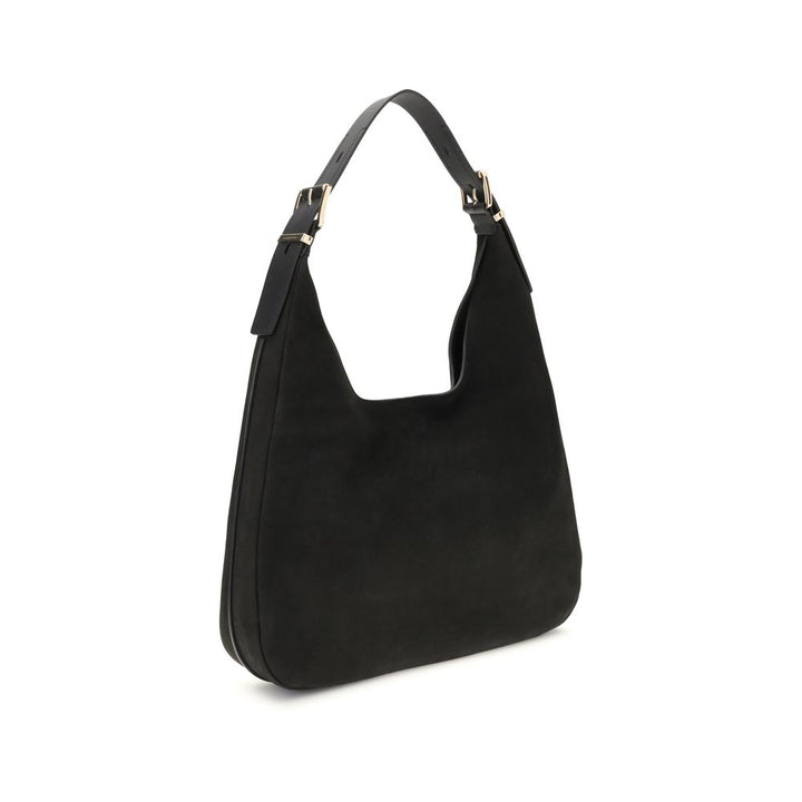 Black Calf Leather Bos Taurus Shoulder Bag Michael Kors