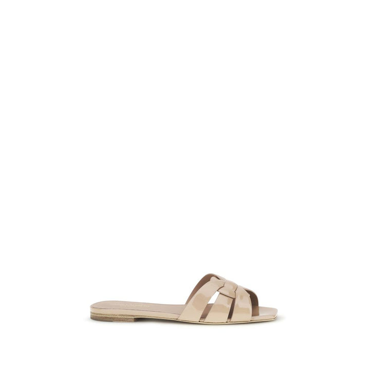 Multicolor Calf Leather Bos Taurus Flat Sandals Saint Laurent