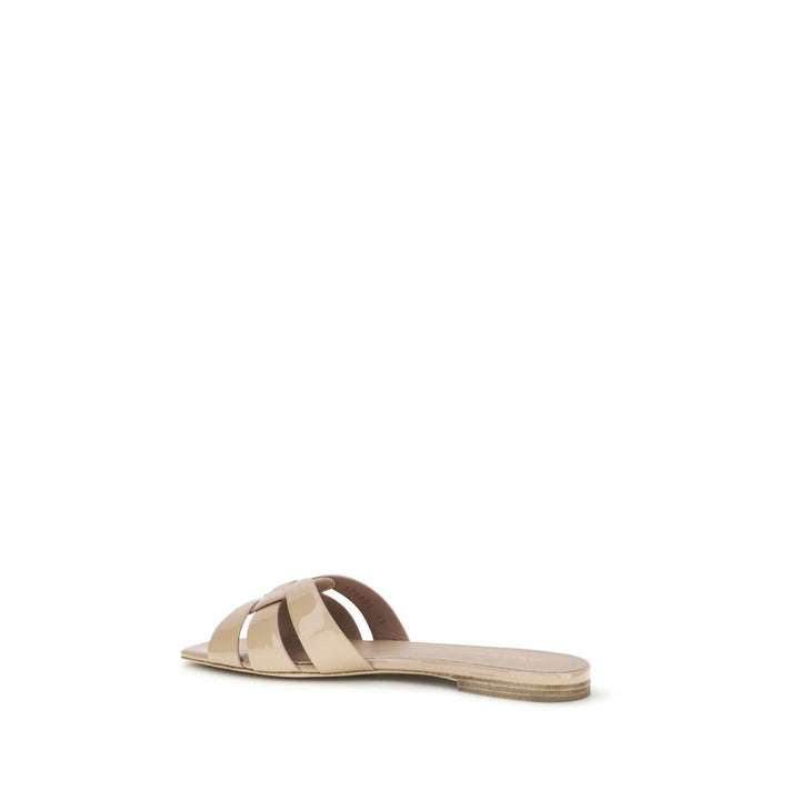 Multicolor Calf Leather Bos Taurus Flat Sandals Saint Laurent