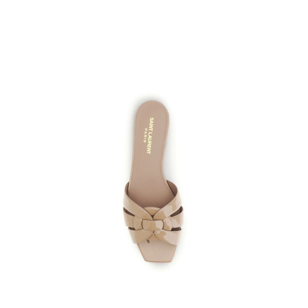 Multicolor Calf Leather Bos Taurus Flat Sandals Saint Laurent