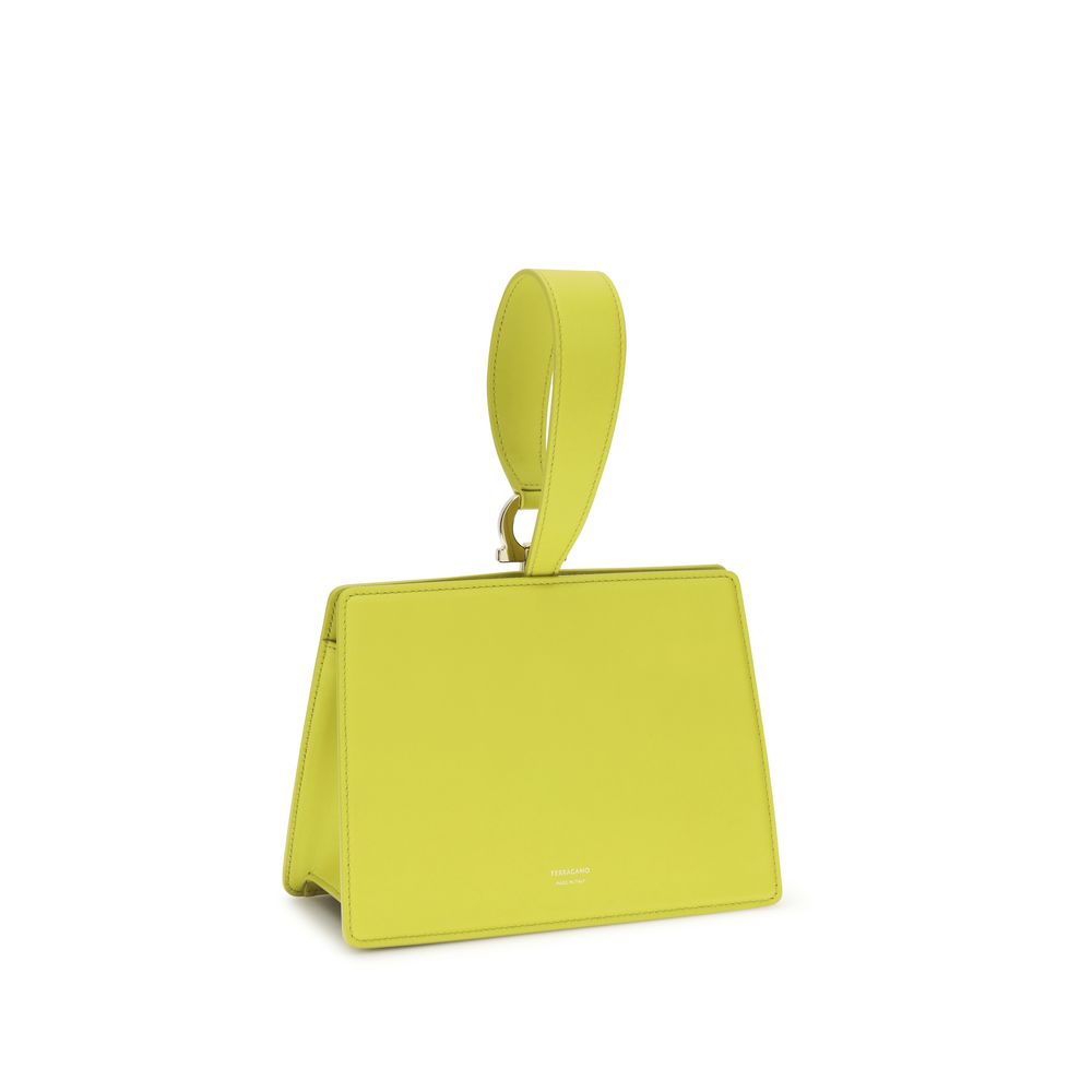 Bicolor Calf Leather Bos Taurus Clutch Bag Ferragamo