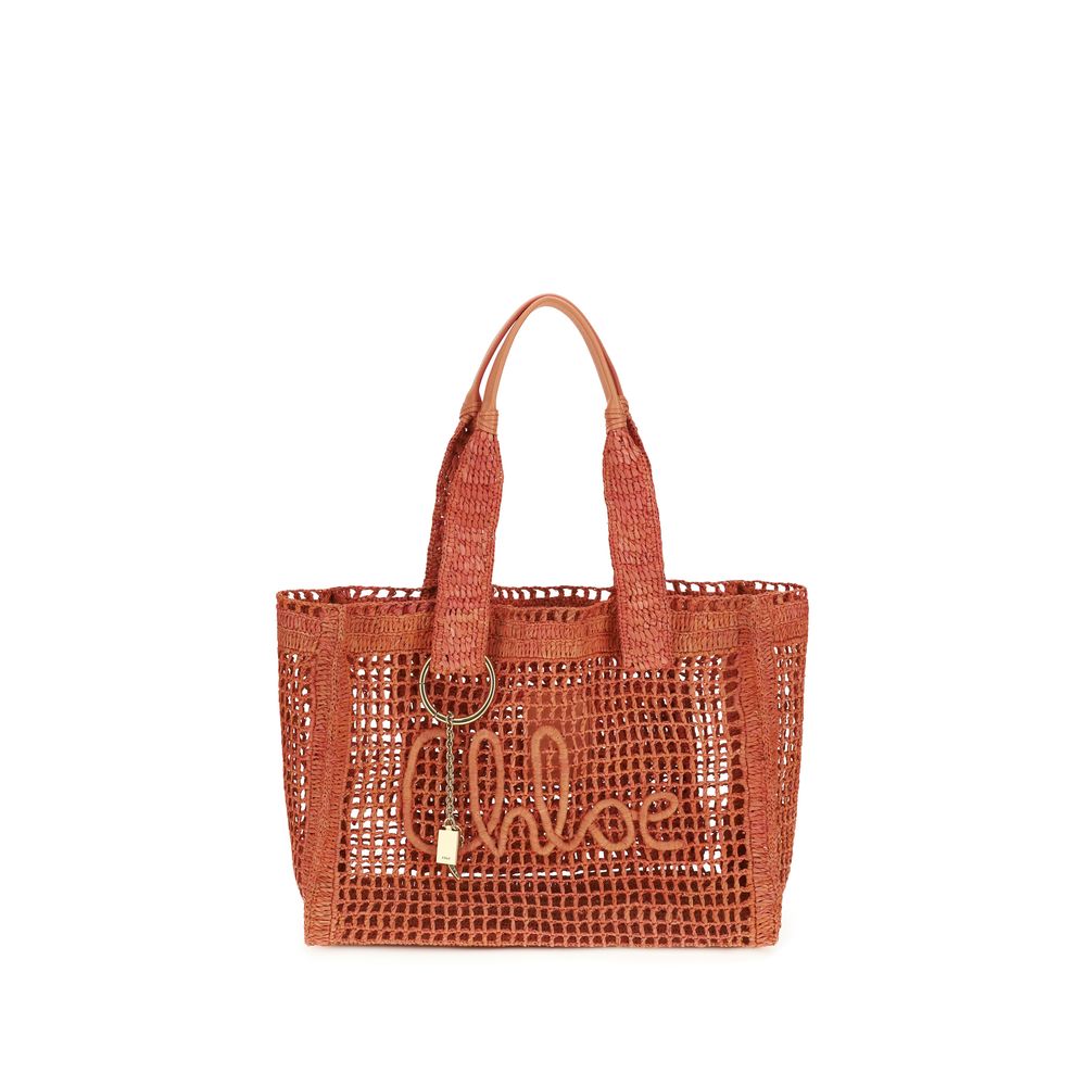 Multicolor Raffia Shoulder Bag Chloé